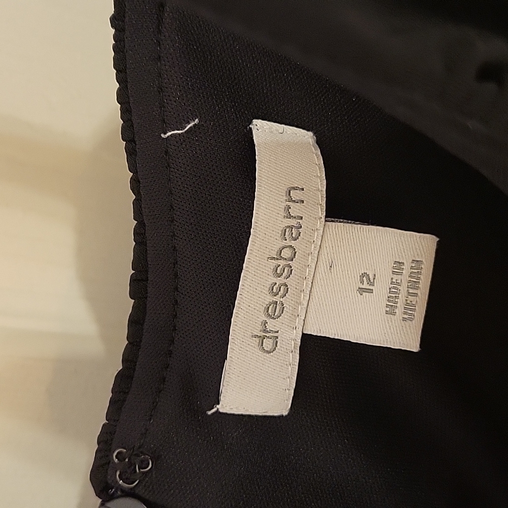 Dress Barn 12 Dress Black Gray Straps New Beaded Sundress - Picture 7 of 8